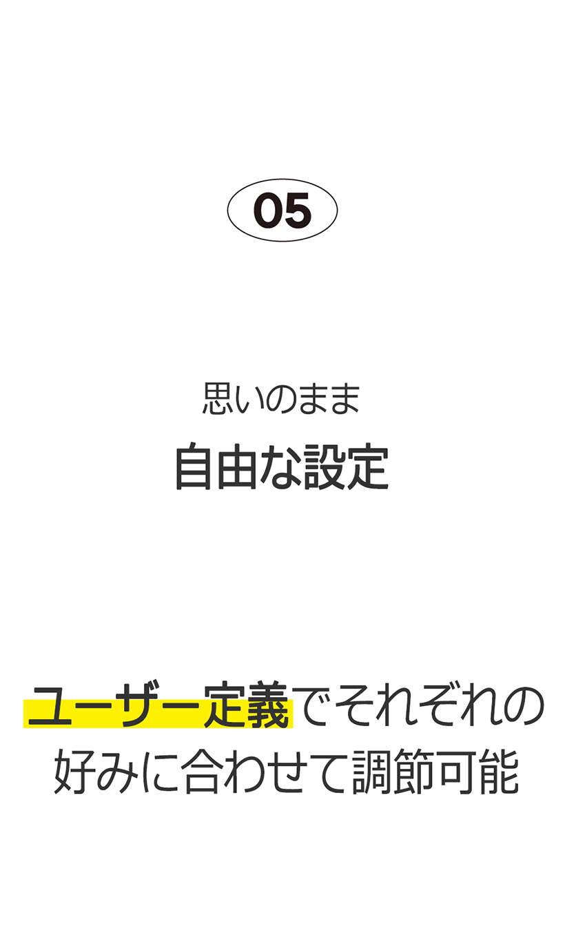 自由な設定